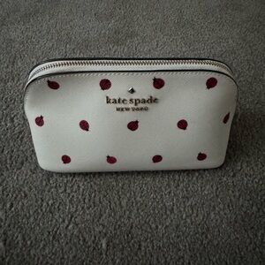 Kate Spade Cream and Red Ladybug Pouch